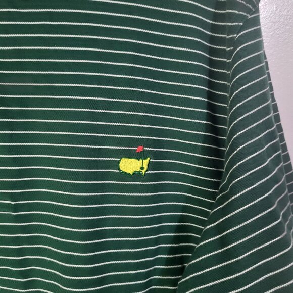 MASTERS COLLECTION Men's XL Pima Cotton Striped Polo Shirt Golf Green Augusta - Picture 4 of 9